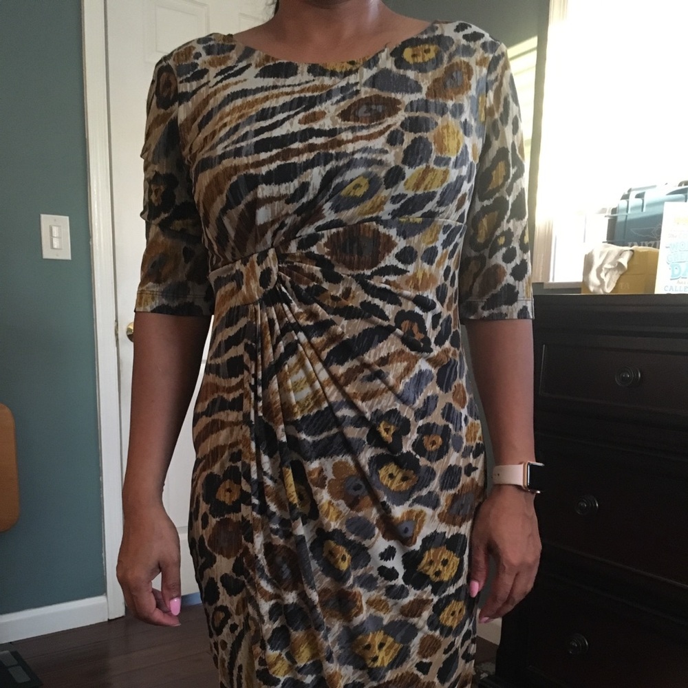 Safari Pattern Work Dress